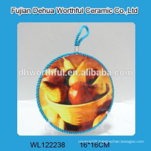 Morden round ceramic pot holder in fruit shape